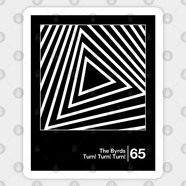The Byrds / Minimalist Graphic Design Artwork Sticker by saudade